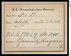 Etiketten zu Calcit/Dolomit? (NHMW-MIN-Ac37)